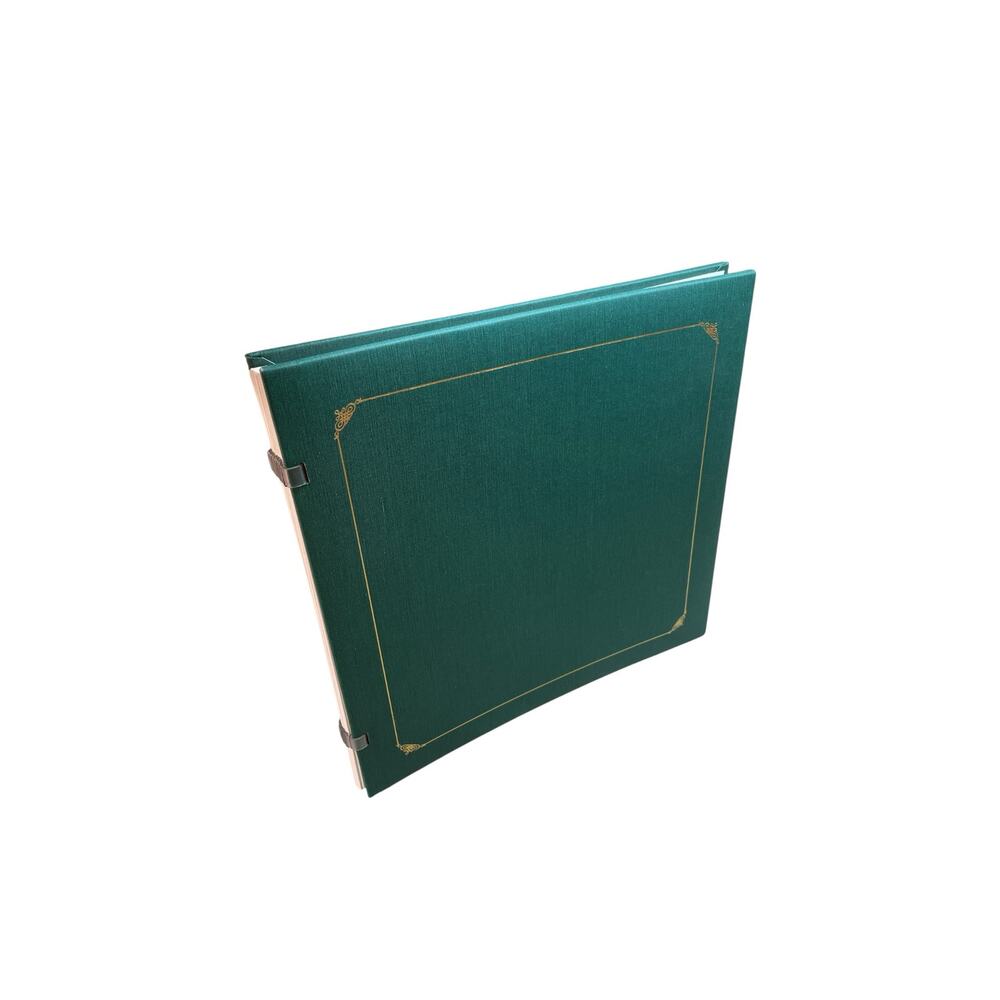 Album Scrapbook Creative Memories 12x12 Green Gold Expandable Post Bound